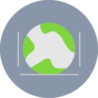 Global Flat Circle Icon vector