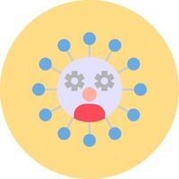 Social Network Flat Circle Icon vector