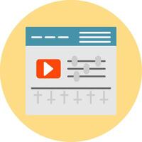 Editor Flat Circle Icon vector