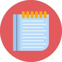 Notes Flat Circle Icon vector