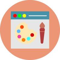 Paint Flat Circle Icon vector