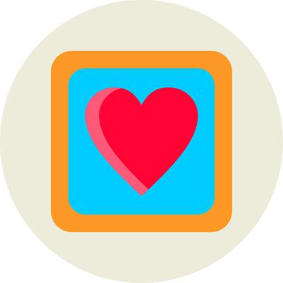 Favorite Flat Circle Icon