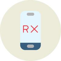 rx plano circulo icono vector