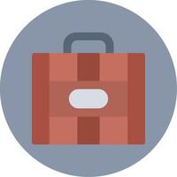 Suitcase Flat Circle Icon vector