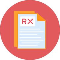 rx plano circulo icono vector