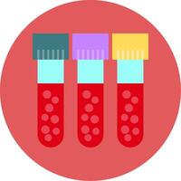 Blood Test Flat Circle Icon vector