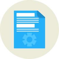 Project Management Flat Circle Icon vector