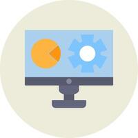 Management Flat Circle Icon vector