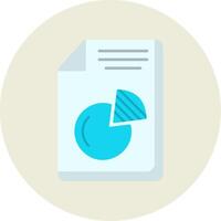 Pie Chart Flat Circle Icon vector