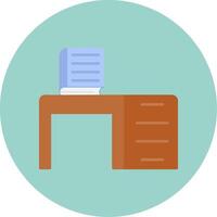 Table Flat Circle Icon vector