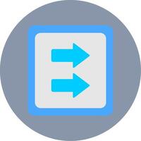 Fast Forward Flat Circle Icon vector