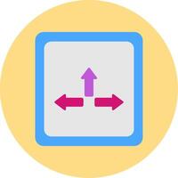 Resize Flat Circle Icon vector