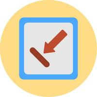 Objective Flat Circle Icon vector
