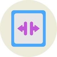 Width Flat Circle Icon vector