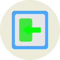 Log In Flat Circle Icon vector