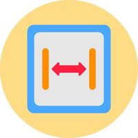 Size Flat Circle Icon vector