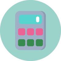 Calculator Flat Circle Icon vector