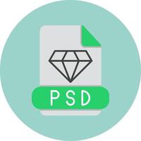 psd plano circulo icono vector