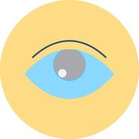 Eye Flat Circle Icon vector