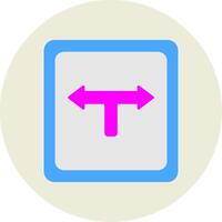 Direction Flat Circle Icon vector