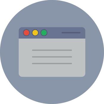 Browser Flat Circle Icon vector