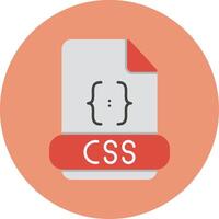 Css Flat Circle Icon vector