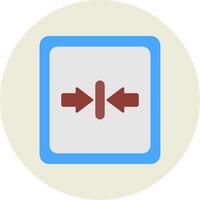 Minimize Flat Circle Icon vector