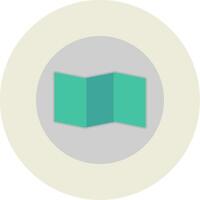 Map Flat Circle Icon vector