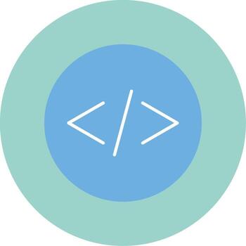 Coding Flat Circle Icon vector