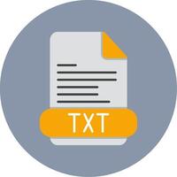 Txt Flat Circle Icon vector