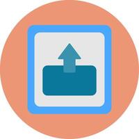 Out Flat Circle Icon vector