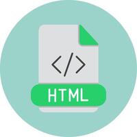 Html Flat Circle Icon vector