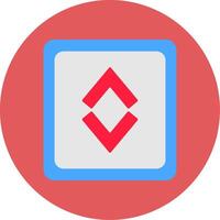 Up Down Flat Circle Icon vector