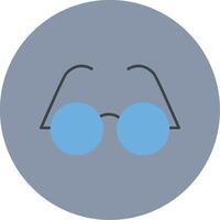 Eyeglasses Flat Circle Icon vector