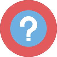 Question Flat Circle Icon vector
