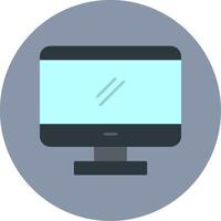 Monitor Flat Circle Icon vector