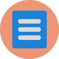 Menu Flat Circle Icon vector