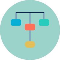 Hierarchical Structure Flat Circle Icon vector