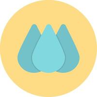 Rain Flat Circle Icon vector