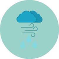 Humidity Flat Circle Icon vector