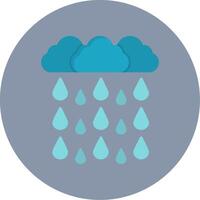 Heavy Rain Flat Circle Icon vector