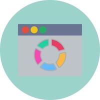 web plano circulo icono vector