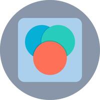 Diagram Flat Circle Icon vector