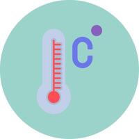 Celsius plano circulo icono vector