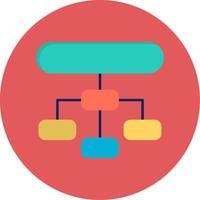 Hierarchical Structure Flat Circle Icon vector