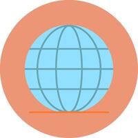 Worldwide Flat Circle Icon vector