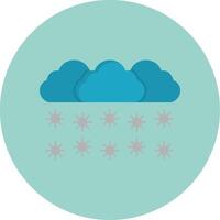 Snowing Flat Circle Icon vector