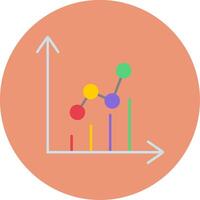 Graph Flat Circle Icon vector