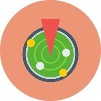 Radar Flat Circle Icon vector