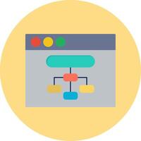 Browser Flat Circle Icon vector